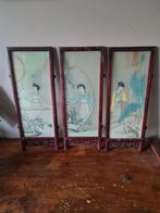 Chinese drieluik Handbeschilderd., Ophalen of Verzenden