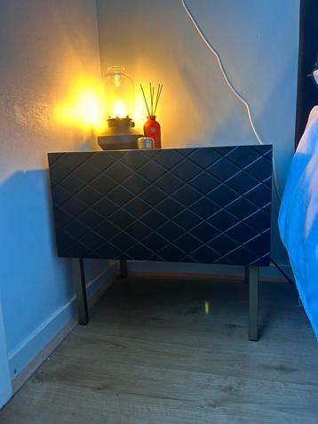 Nachtkastje - laventi - zwart - goud beschikbaar voor biedingen