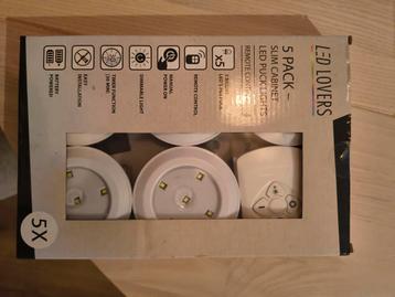 5x LED Kastlampjes met Afstandsbediening - Nieuw beschikbaar voor biedingen