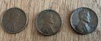 3 oude one  cent USA 1948,1951,1968D, Ophalen of Verzenden, Buitenland, Munten