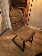 4 groene stoffen eetkamerstoelen, Huis en Inrichting, Ophalen, Gebruikt, Overige kleuren, Vier