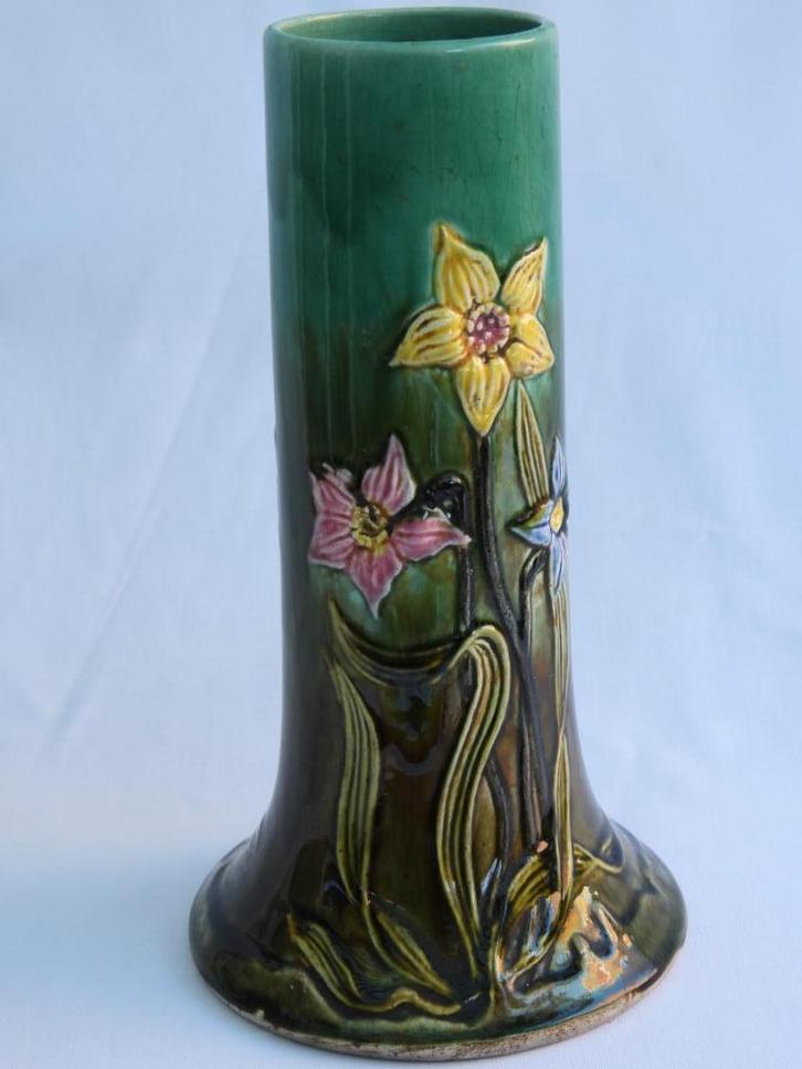 oude Jugendstil Émaillé Legras Vaas bloemenpot art nouveau, Antiek en Kunst, Antiek | Vazen, Ophalen of Verzenden
