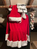Kerstvrouw jurkje, kerstmuts en korte beenwarmers s m, Ophalen of Verzenden, Zo goed als nieuw, Carnaval