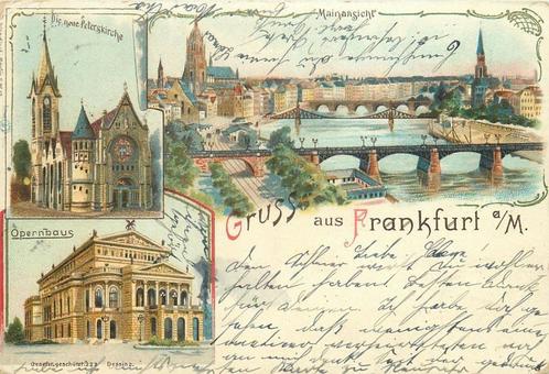(701-246-041) Frankfurt a M Litho, Verzamelen, Ansichtkaarten | Buitenland, Duitsland, Verzenden