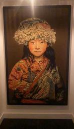 Schilderij Mondiart Tibetan Child, Huis en Inrichting, 125 cm of meer, Ophalen of Verzenden, Zo goed als nieuw, Schilderij