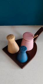 Vintage pastel Flora Gouda 50s peper en zout stel menage, Ophalen of Verzenden, Huis en Inrichting
