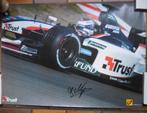 Poster: Jos Verstappen in race, gesigneerd, Ophalen, Zo goed als nieuw, Formule 1