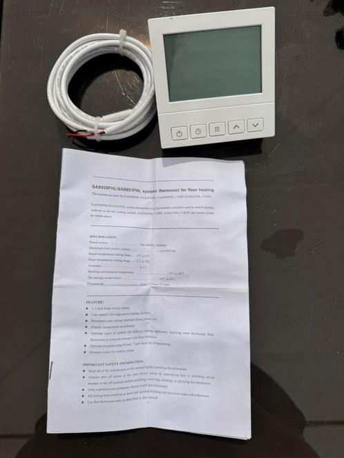 SAS920FHL/SAS921FHL systeemthermostaat voor vloerverwarming, Doe-het-zelf en Verbouw, Thermostaten, Nieuw, Ophalen of Verzenden