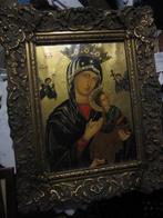 In mooi Oud lijstje Mooie Maria prent met Jezus/engelen, Ophalen of Verzenden