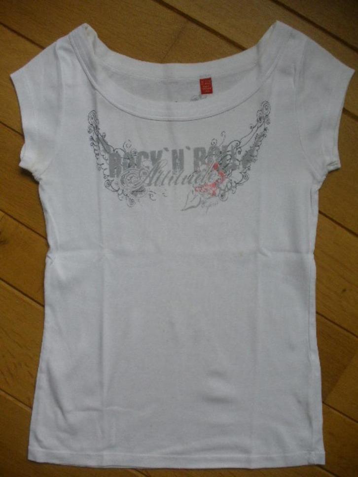 ESPRIT t- shirt wit Rock 'n Roll maat M, Kleding | Dames, T-shirts, Maat 38/40 (M), Wit, Korte mouw, Ophalen of Verzenden