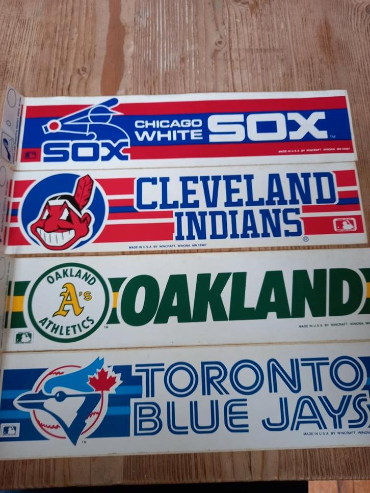 Vintage MLB Bumper Stickers  30 * 7.5cm. Jaren '80., Tickets en Kaartjes, Overige Tickets en Kaartjes, Eén persoon
