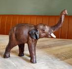 Vintage olifant bekleed met leer, Ophalen of Verzenden