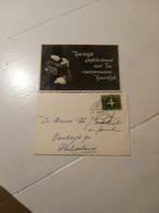 kaart/enveloppe/postzegel 4 cent. 1959 voorgenomen huwelijk, Verzenden, 1940 tot 1960, Gelopen, Feest(dag)