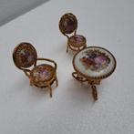 Vintage Franse miniatuur meubeltjes uit Limoges, Verzamelen, Poppenhuizen en Toebehoren, Ophalen of Verzenden, Zo goed als nieuw