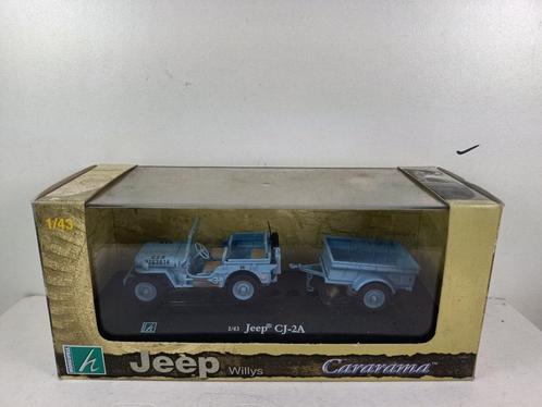 cararama 1/43 jeep cj-2a, Hobby en Vrije tijd, Modelauto's | 1:43, Zo goed als nieuw, Auto, Overige merken, Ophalen of Verzenden
