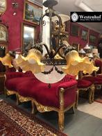 Art deco lamp antiek kroonluchter glas goud messing brons, Huis en Inrichting, Lampen | Kroonluchters, Ophalen of Verzenden, Nieuw