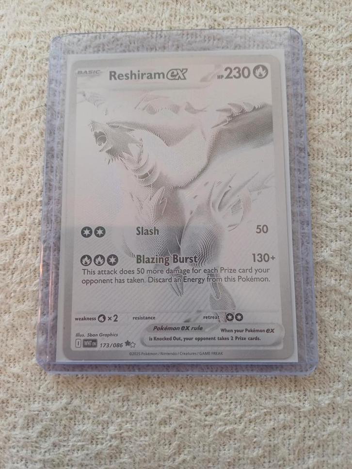 Pokémon white flare Reshiram ex BWR nieuw., Hobby en Vrije tijd, Verzamelkaartspellen | Pokémon, Zo goed als nieuw, Losse kaart