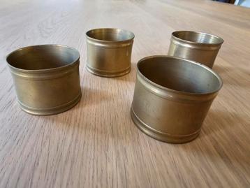 4 stuks prachtige antieke koperen servetringen / servet ring beschikbaar voor biedingen
