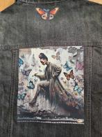 Frida Kahlo dames spijkerjasje, jeansjasje, denim, upcycled, Kleding | Dames, Ophalen of Verzenden, Zo goed als nieuw, Maat 38/40 (M)