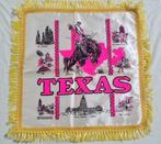 Texas satijnen souvenir kussensloop, jaren 60/70, Antiek en Kunst, Curiosa en Brocante, Ophalen of Verzenden