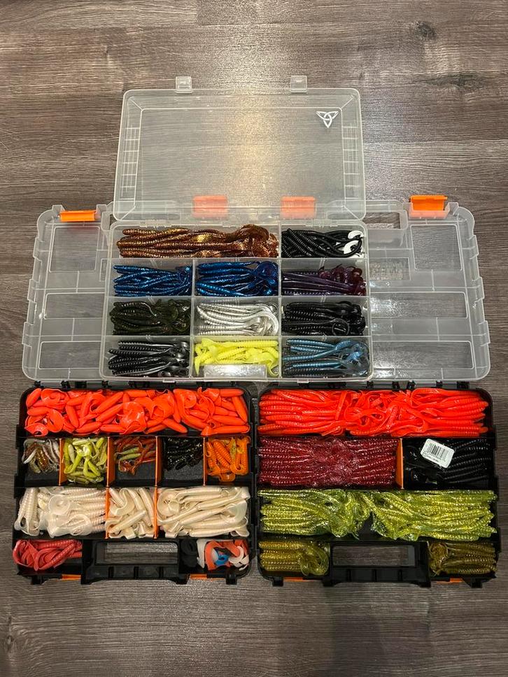Diverse worm/grub/giant tail grub/twisters. Met/zonder UV, Watersport en Boten, Hengelsport | Roofvissen, Nieuw, Werphengel, Ophalen of Verzenden