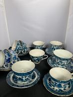 Diverse brocante oude thee en koffie kopjes blauw wit, Antiek en Kunst, Antiek | Servies los, Ophalen of Verzenden