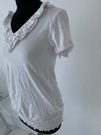 Witte top met ruches maat S nieuw, Nieuw, Ophalen of Verzenden, Korte mouw, Maat 36 (S)