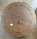 Teakhouten, forse ronde salontafel met houtsnijwerk, 120 cm, Gebruikt, Ophalen