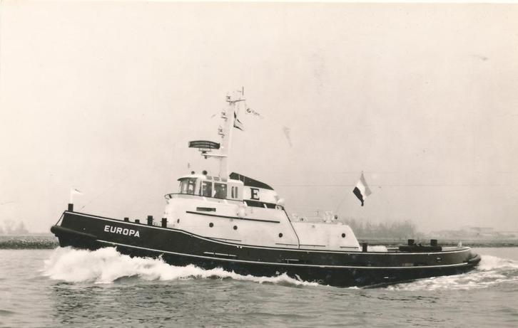 1165 Motorsleepboot Europa Nederlandse Stoomsleepdienst, Verzamelen, Scheepvaart, Kaart, Foto of Prent, Ophalen of Verzenden