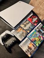 playstation 5 inc spellen en 2 controlers, Spelcomputers en Games, Spelcomputers | Sony PlayStation 5, Ophalen of Verzenden, Zo goed als nieuw