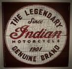 Vintage hout Indian Motorcycle bord / mancave / industrieel, Nieuw, Motoren, Ophalen of Verzenden