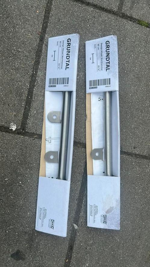 2 x Ikea grundtal keukenrek stang handdoeken rek rvs nieuw, Huis en Inrichting, Woonaccessoires | Kapstokken, Nieuw, Wandkapstok