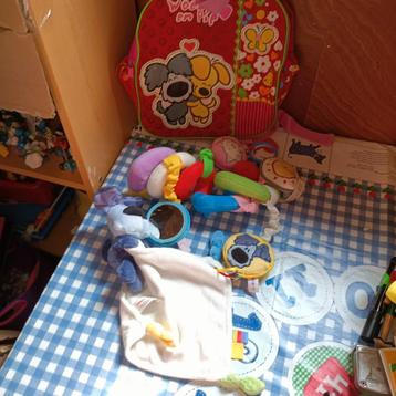 Woezel en Pip rugtas, buggy hanger en knuffeldoekje beschikbaar voor biedingen