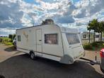 Knaus 500 tf ,bj 2000, frans bed,rondzit, voortent, Caravans en Kamperen, Caravans, Rondzit, Particulier, 4 tot 5 meter, Lengtebed