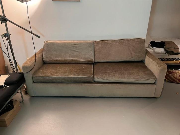 Grote Bank velour, Huis en Inrichting, Banken | Bankstellen, Zo goed als nieuw, Rechte bank, Driepersoons, 200 tot 250 cm, 75 tot 100 cm