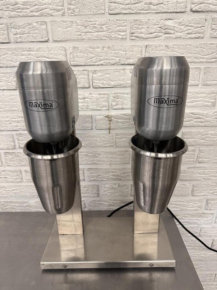 Maxima drankmixer - dubbele mixer - RVS mixer, Huis en Inrichting, Keuken | Keukenbenodigdheden, Gebruikt, Ophalen
