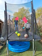 Salta trampoline rechthoek, Tuin en Terras, Palen, Balken en Planken, Ophalen, Gebruikt, 250 cm of meer, Palen