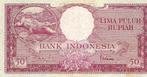 INDONESIA 50 RUPIAH 1957, Verzenden