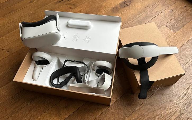 VR-headset meta quest 2, Spelcomputers en Games, Virtual Reality, Zo goed als nieuw, Overige platformen, VR-bril, Ophalen of Verzenden