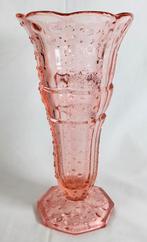 Verreries Scailmont Antieke Art Deco roze glazen vaas, Ophalen of Verzenden
