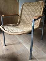 Stoel Dirk van Sliedrecht 725 rotan, gebr. Jonker jaren 60, Huis en Inrichting, Stoelen, Ophalen, Gebruikt, Bruin, Vintage rotan design