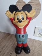 Prachtig Antiek Vintage Houten Color Beeld van Mickey Mouse, Ophalen of Verzenden