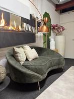 Design bank groen, Ophalen, 150 tot 200 cm, Tweepersoons, 75 tot 100 cm