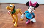 Minnie & Pluto poppetjes, Ophalen of Verzenden, Mickey Mouse, Zo goed als nieuw, Beeldje of Figuurtje