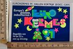 Kleurrijke vintage sticker Euro Kermes kermis België 1991, Verzamelen, Ophalen of Verzenden, Zo goed als nieuw