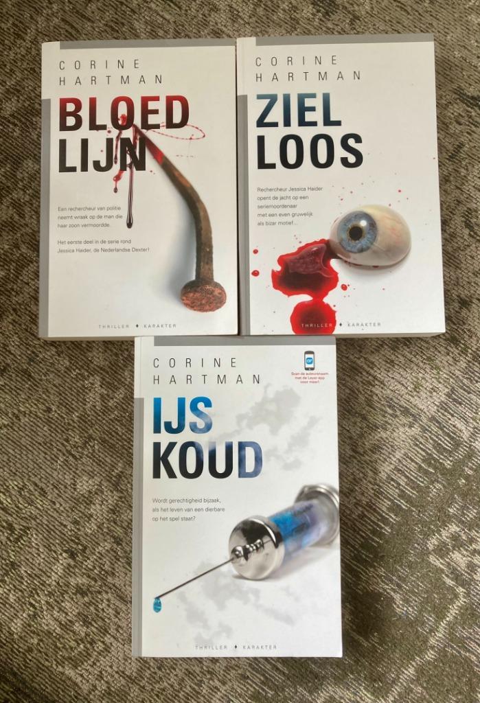 Corine Hartman drie spannende titels prijs is incl. verzend., Boeken, Thrillers, Zo goed als nieuw, Nederland, Verzenden