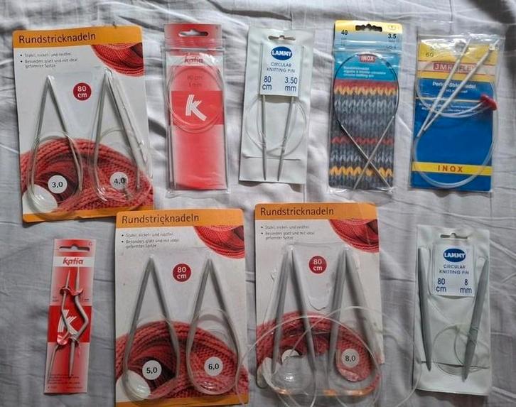 Rondbreinaalden Set/Los - Katia, Lamy, Inox - Diverse Maten, Hobby en Vrije tijd, Breien en Haken, Zo goed als nieuw, Breien, Naald