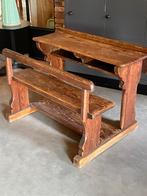 Vintage schoolbank | Brocante lessenaar/ Decoratief, Antiek en Kunst, Antiek | Meubels | Tafels, Ophalen