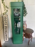 Mooie groene vitrine glazen kast vintage brocante ., Huis en Inrichting, Kasten | Vitrinekasten, Ophalen, Gebruikt, Eikenhout