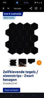 Zelfklevende tegels / steenstrips - Zwart hexagon

Action., 60 cm of meer, Zo goed als nieuw, Minder dan 5 m², Wandtegels